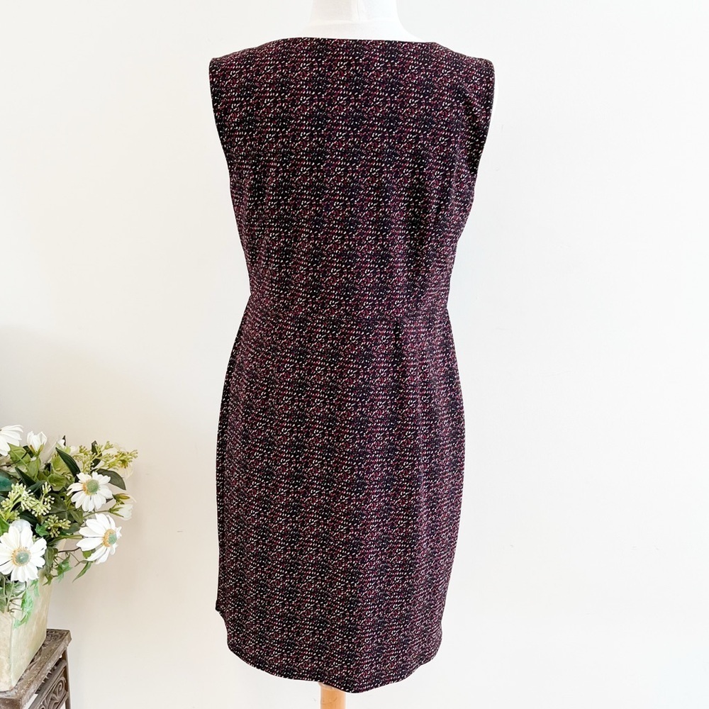 Ann Taylor Drape Neck Print Sleeveless Dress Petite Size 10 - Picture 6 of 9